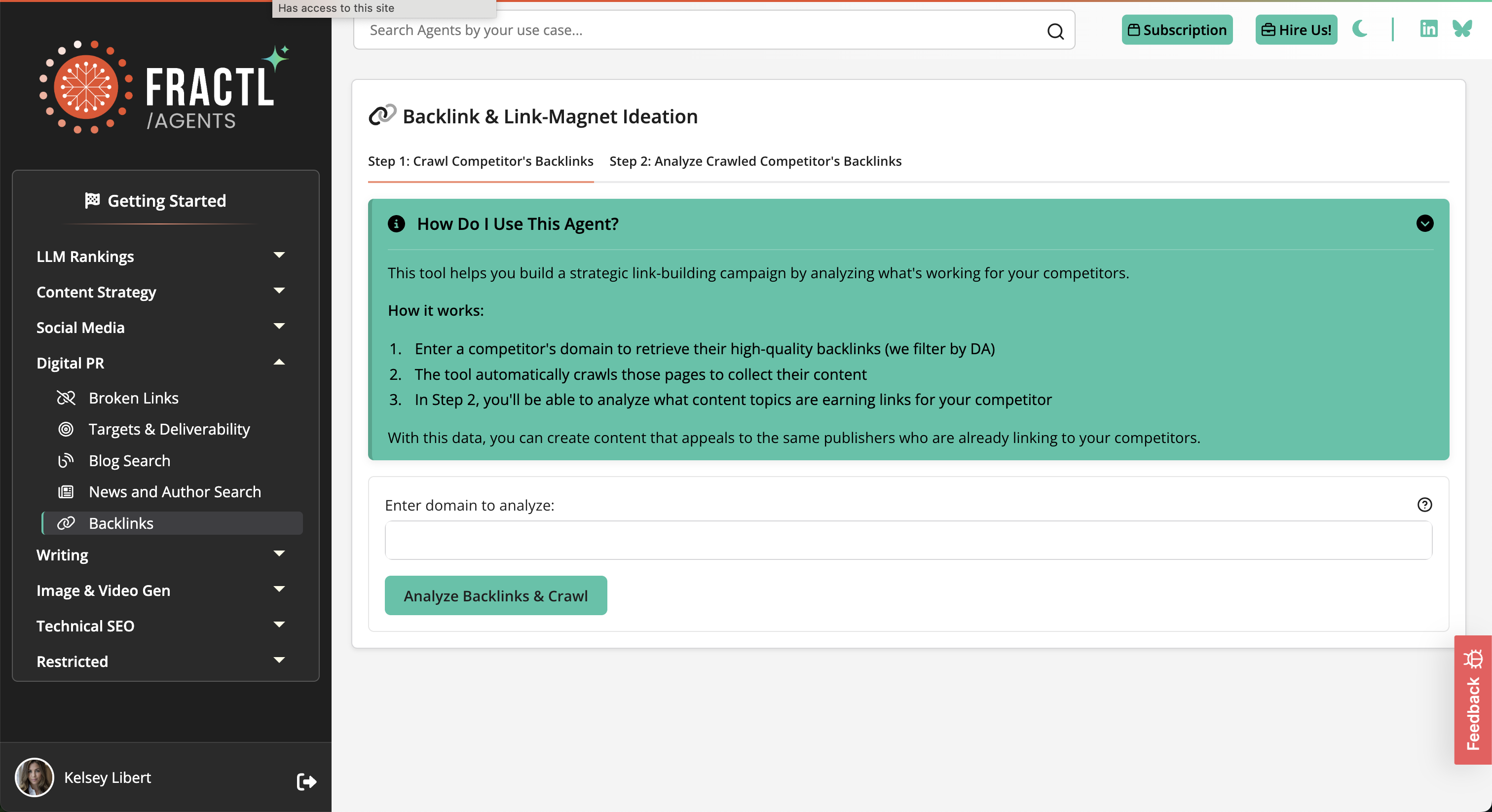 Backlinks Ideation Agent Dashboard
